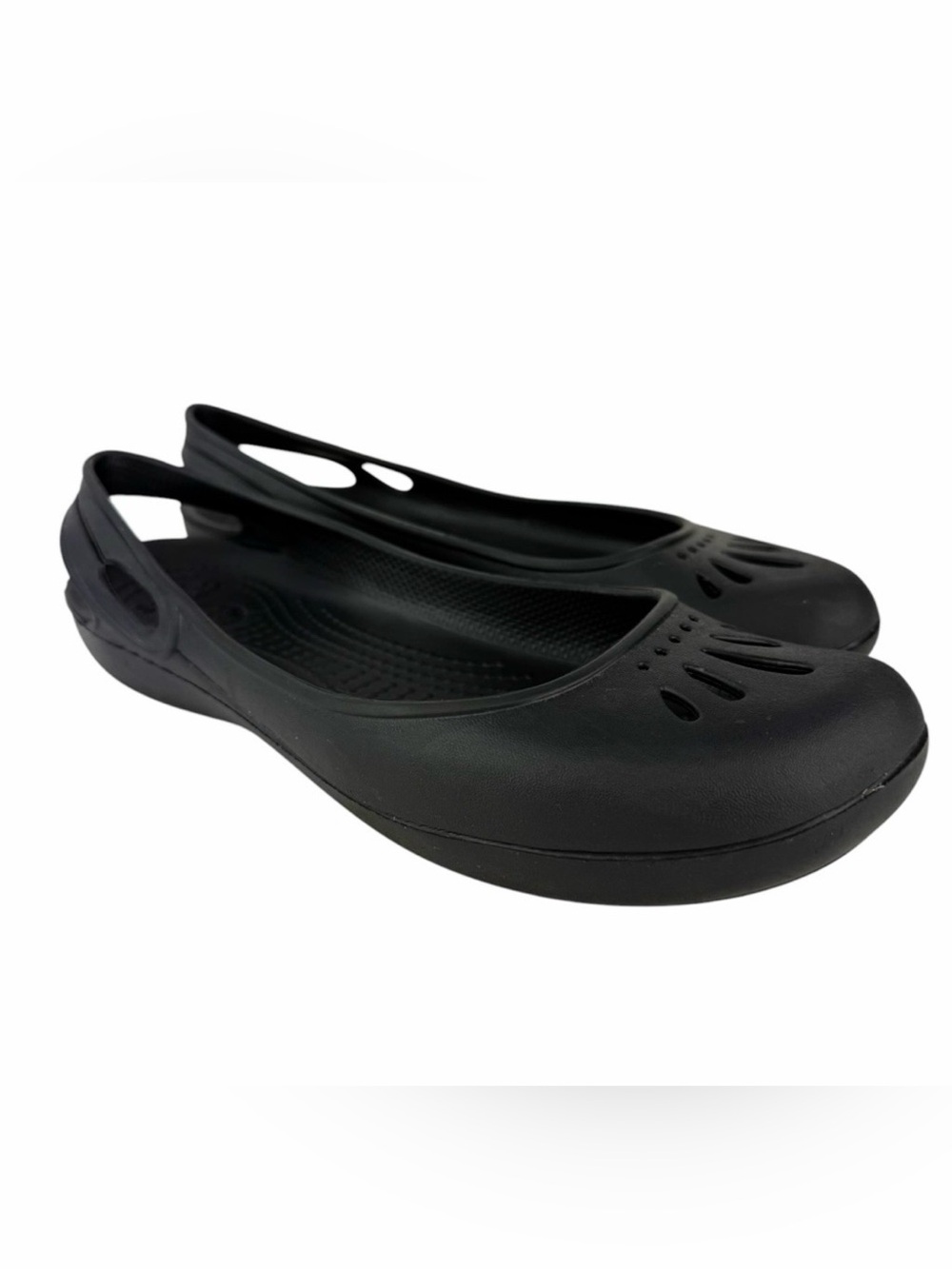 Crocs Thea Slingback Sandals Black Ballet Flats Women’s Size 8
